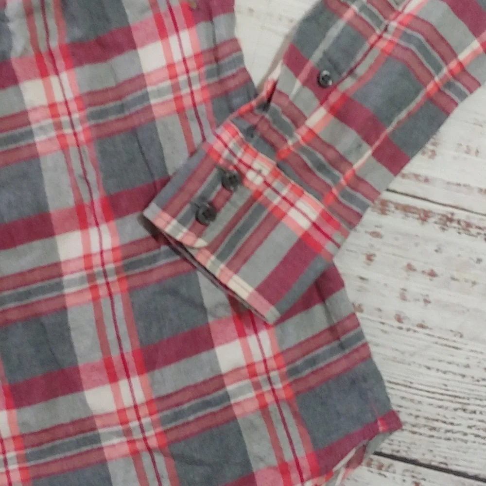 VINTAGE LABEL J. CREW PLAID FLANNEL BUTTON DOWN